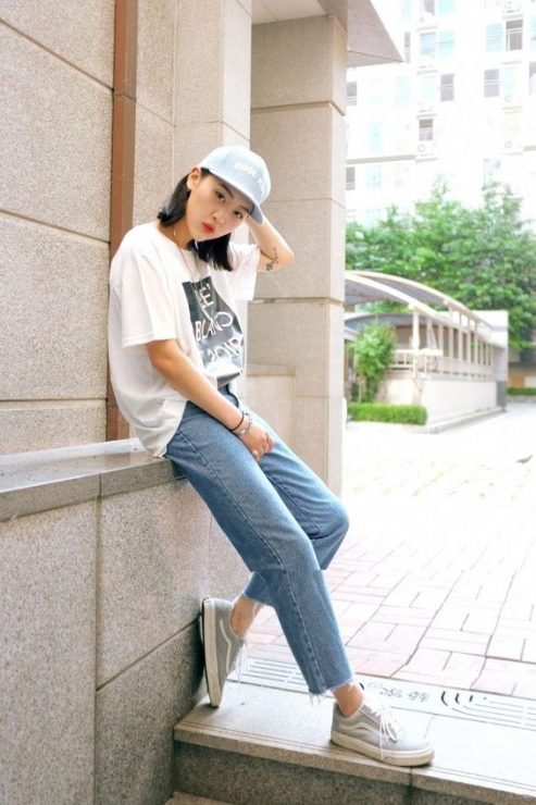 棒球帽穿搭　夏天